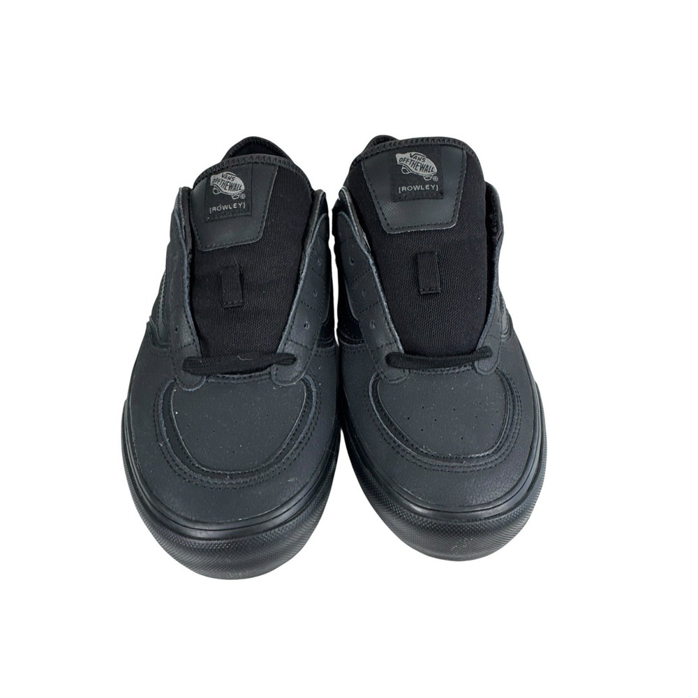 Vans Geoff Rowley Triple Black Leather Skateboarding Shoe - Size 12 No Box - Picture 2 of 5